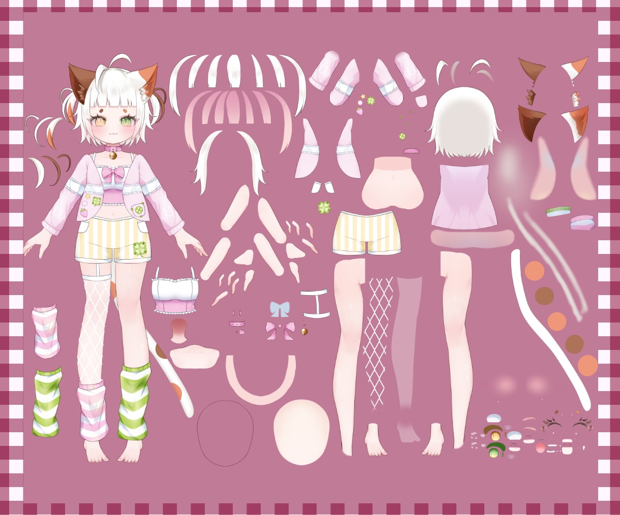 即対応⭐︎可愛い立ち絵イラストを作成します どんなポーズも可愛くお届け！パーツ分けも可能です！ イメージ10