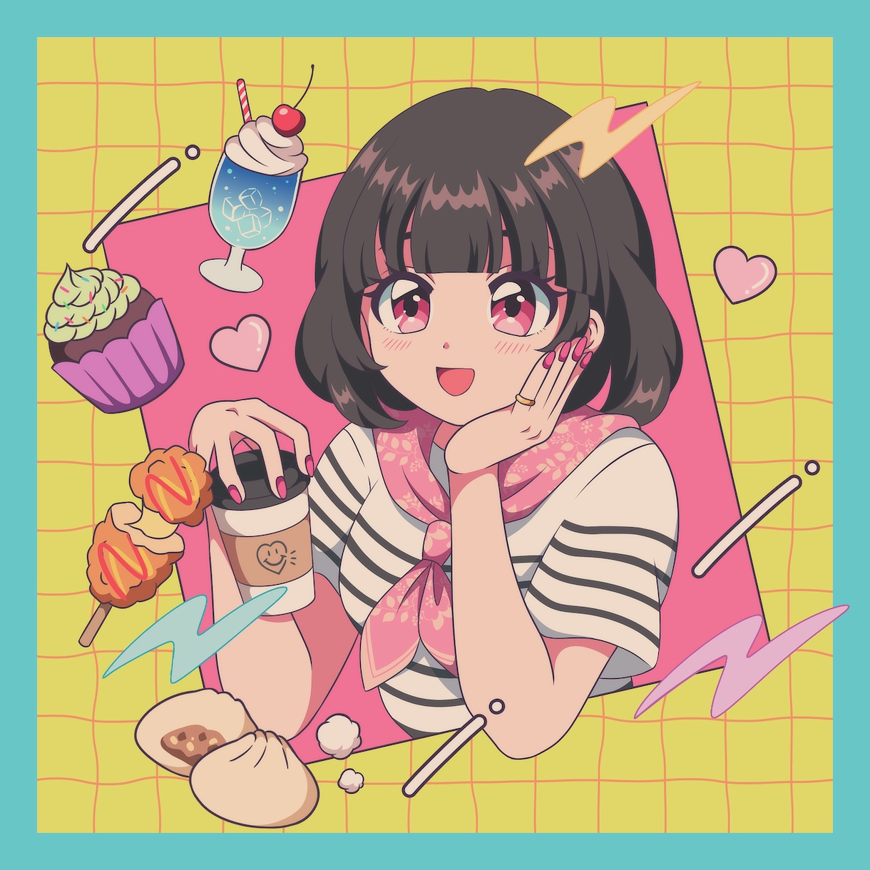 80s90s風のレトロポップイラスト制作します ビビッドでどこかノスタルジックな令和のニューレトロ イメージ9