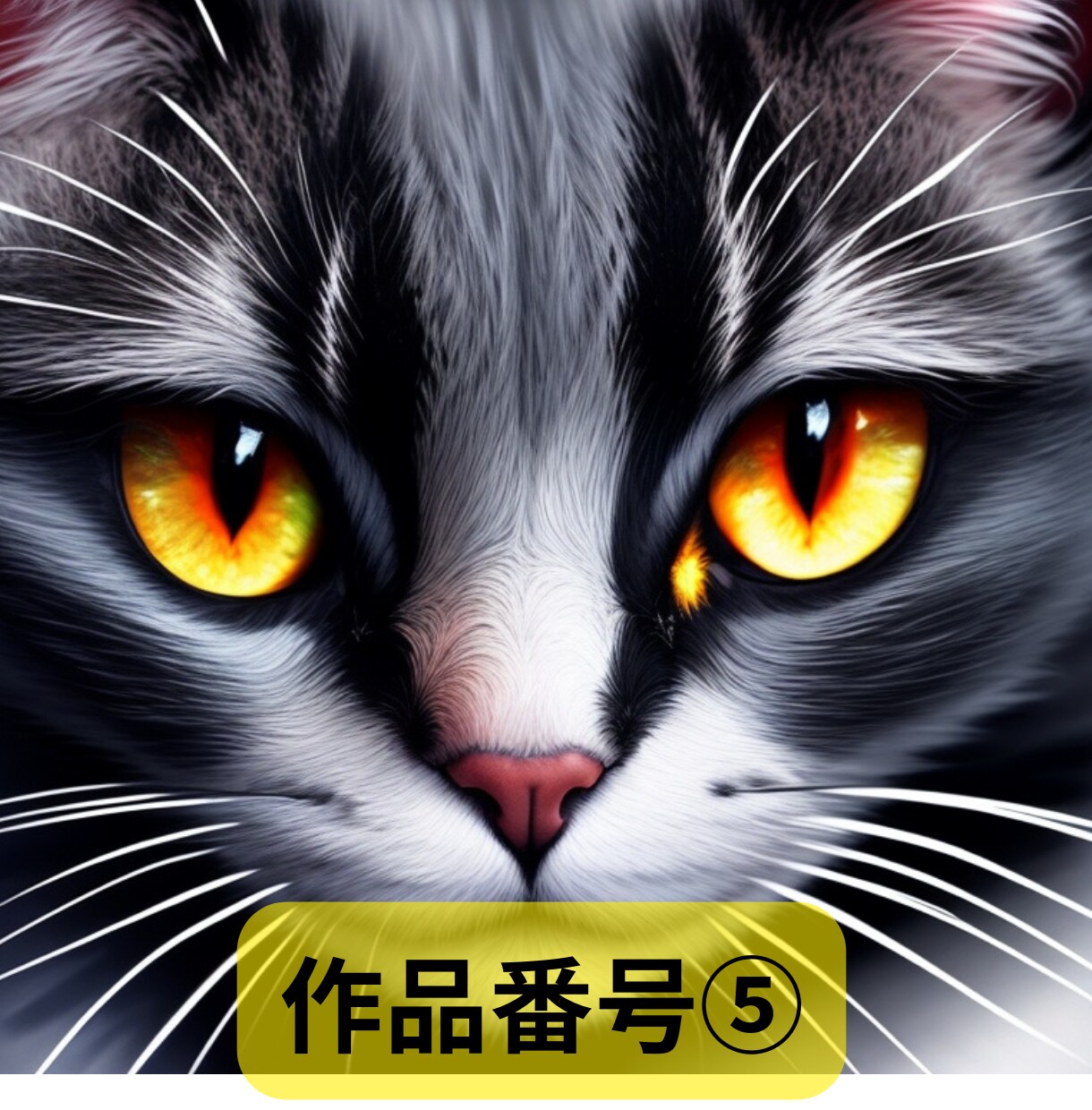 商用可!!　猫アート作品販売します 各種SNSでアイコンとしても使える非常に芸術的な猫アートです イメージ6