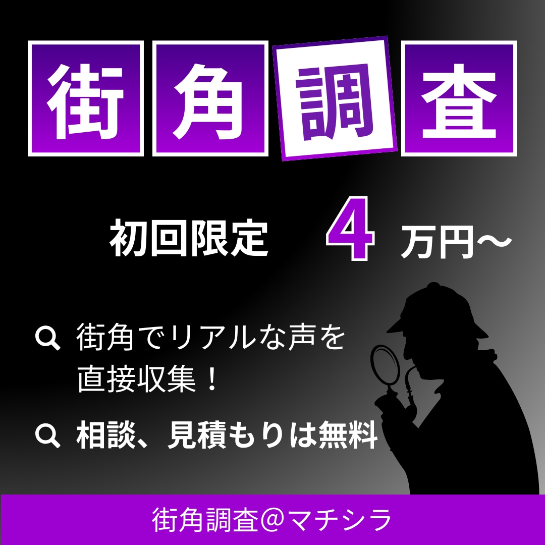 街角アンケートで貴社に最適なデータを提供します ネットでは取れない、生のデータを！ イメージ1