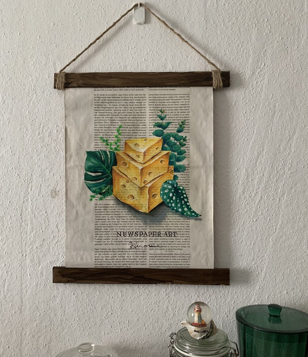 新聞紙にフードイラスト描きます ベルリンで人気のNewspaper Art イメージ10