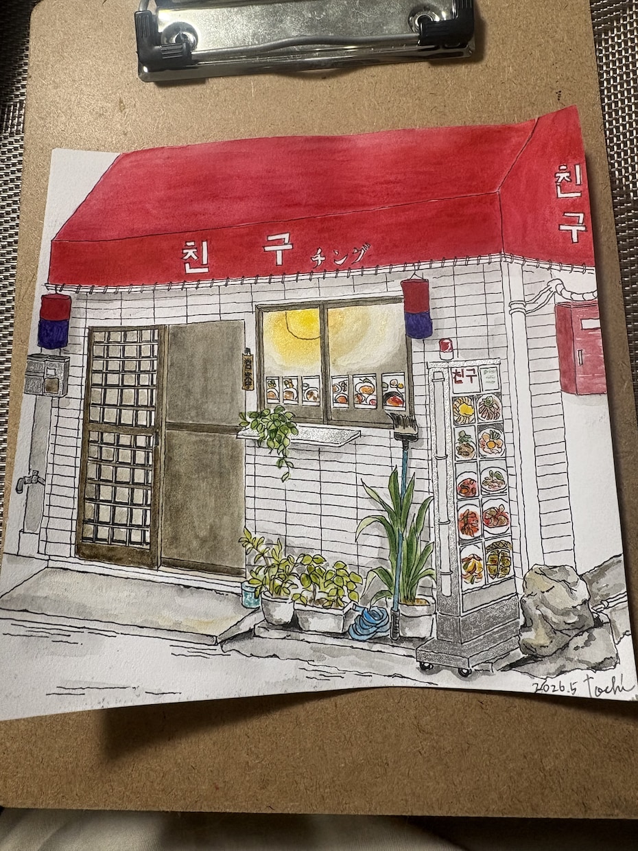大切なお店やお家を手描きの絵にします 写真から温かみのある一枚を描きます イメージ7