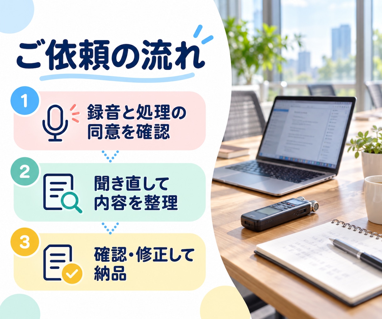 録音から要点のわかる議事録を作成します 決定事項・担当者・期限を整理｜WordとPDFで納品 イメージ4