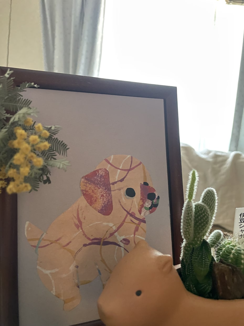 うちの子を貼り絵に☆貼り絵でペット似顔絵作ります プレゼントや記念日のお祝いにも！温かみのある貼り絵似顔絵 イメージ2