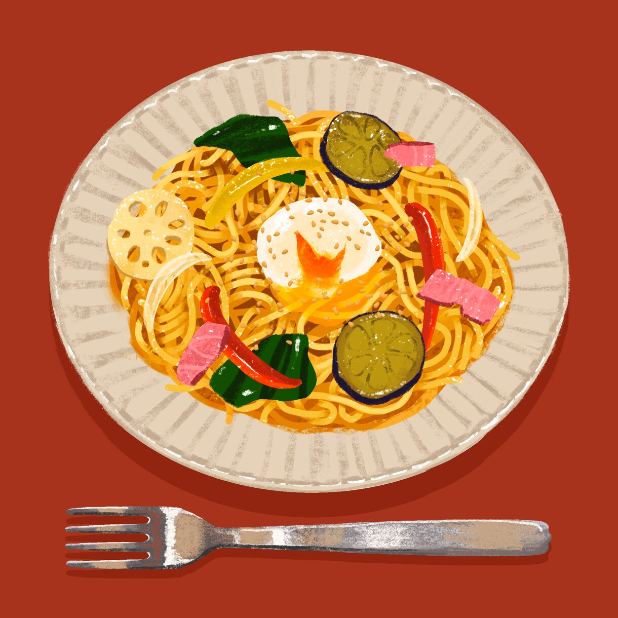 料理のイラストを描きます プロがカラフルで美味しそうなイラストを仕上げます！ イメージ1