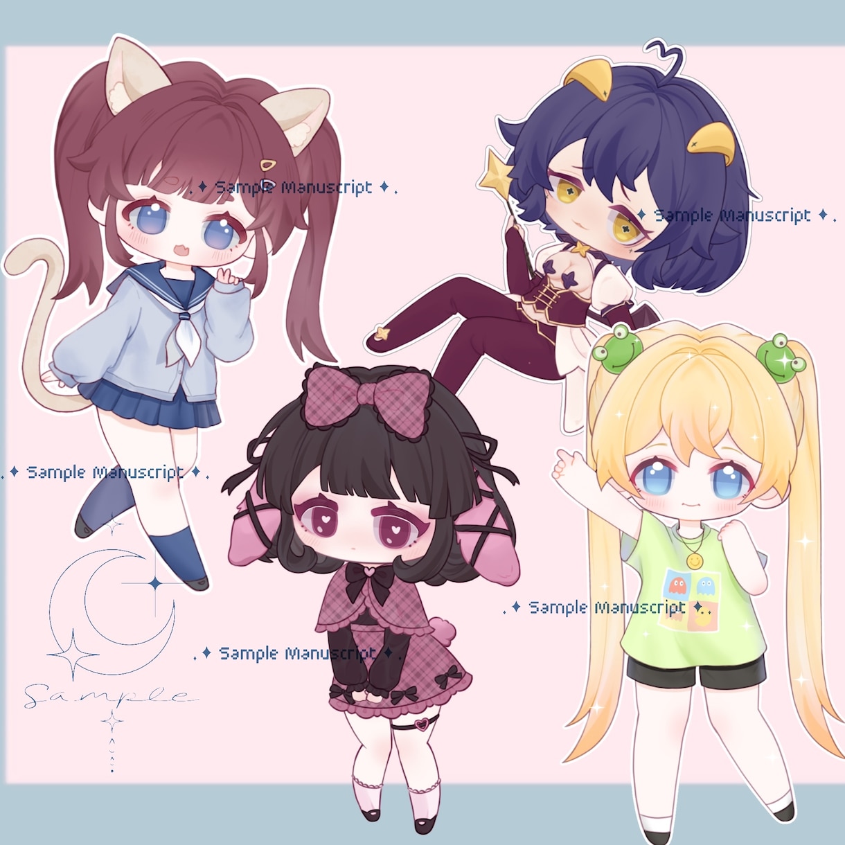 かわいい♡ミニキャラ描きます アイコン、グッズ、ステッカーなどに♡ イメージ2