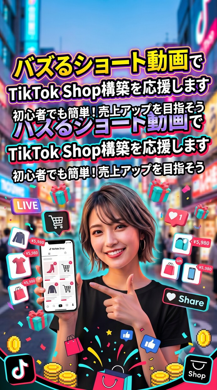 TikTok Shop構築支援します バズるショート動画でTikTok Shop構築を応援します イメージ1
