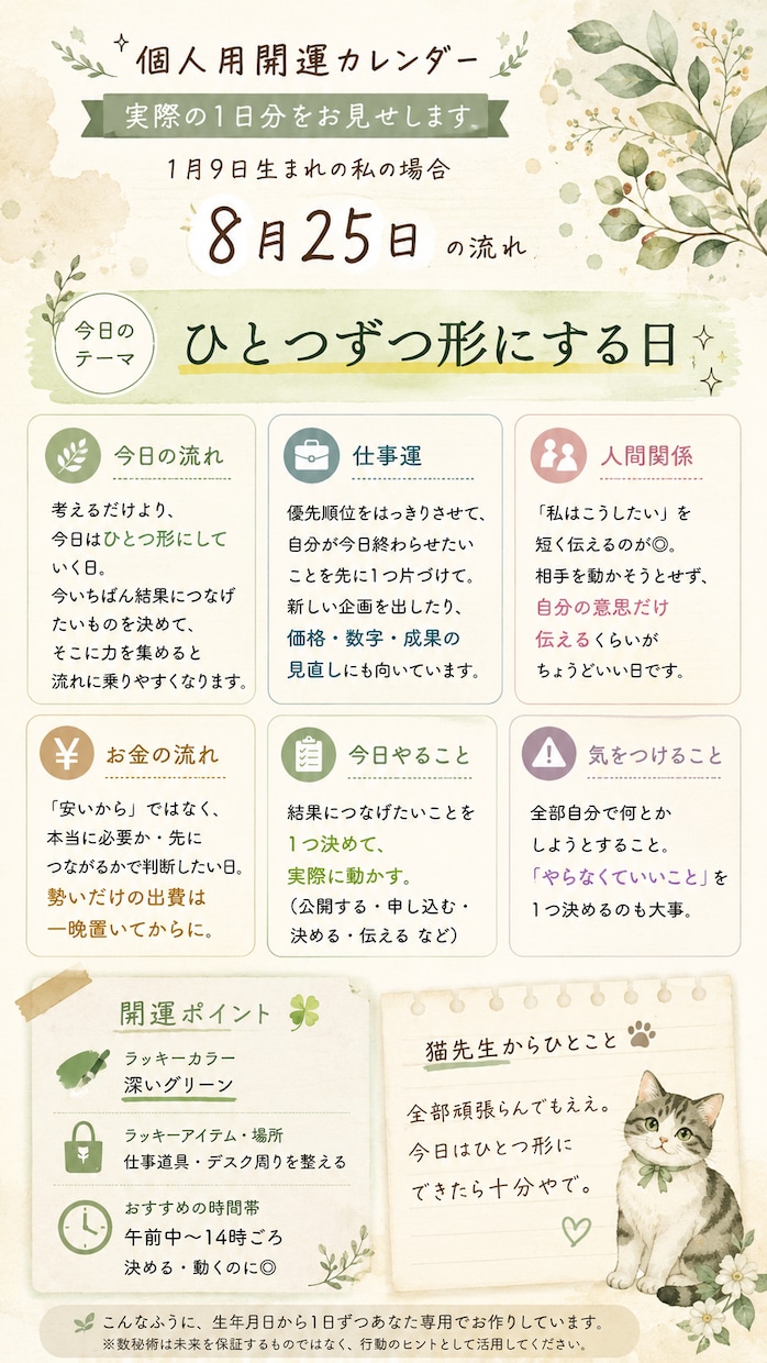 迷う7日間の動き方を数秘で鑑定します 動く？待つ？伝える？あなた専用のタイミングを読み解きます イメージ2