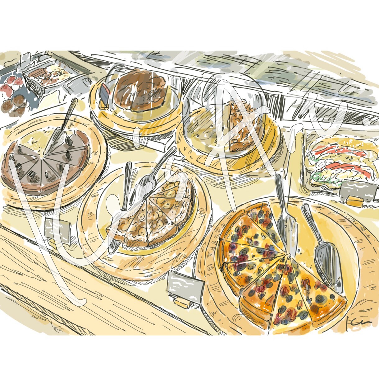 あなたの美味しかった思い出の食べ物をお描きします 商用可！手描き感満載♪実物より美味しそうでおしゃれに◎ イメージ5