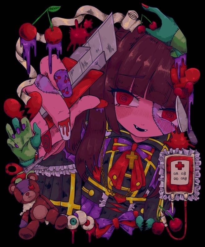 歌ってみた・MV✧用途多様イラスト製作します 可愛い/怪しい/かっこいい/ニューレトロなんでもいけますෆ‬ イメージ6