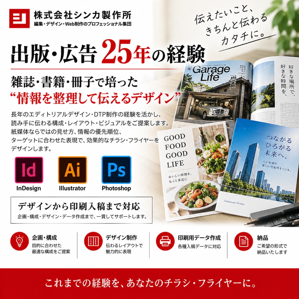 情報が伝わるチラシ・フライヤーをデザインします 出版・広告25年の経験で情報整理から入稿まで対応 イメージ5