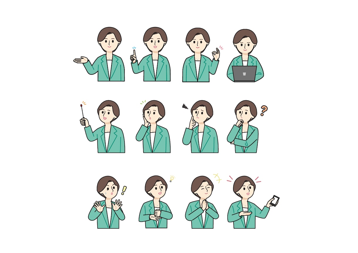 ビジネスにも！シンプルなカットイラスト描きます 商用利用◎資料に添えたり使い勝手の良いイラストです イメージ7