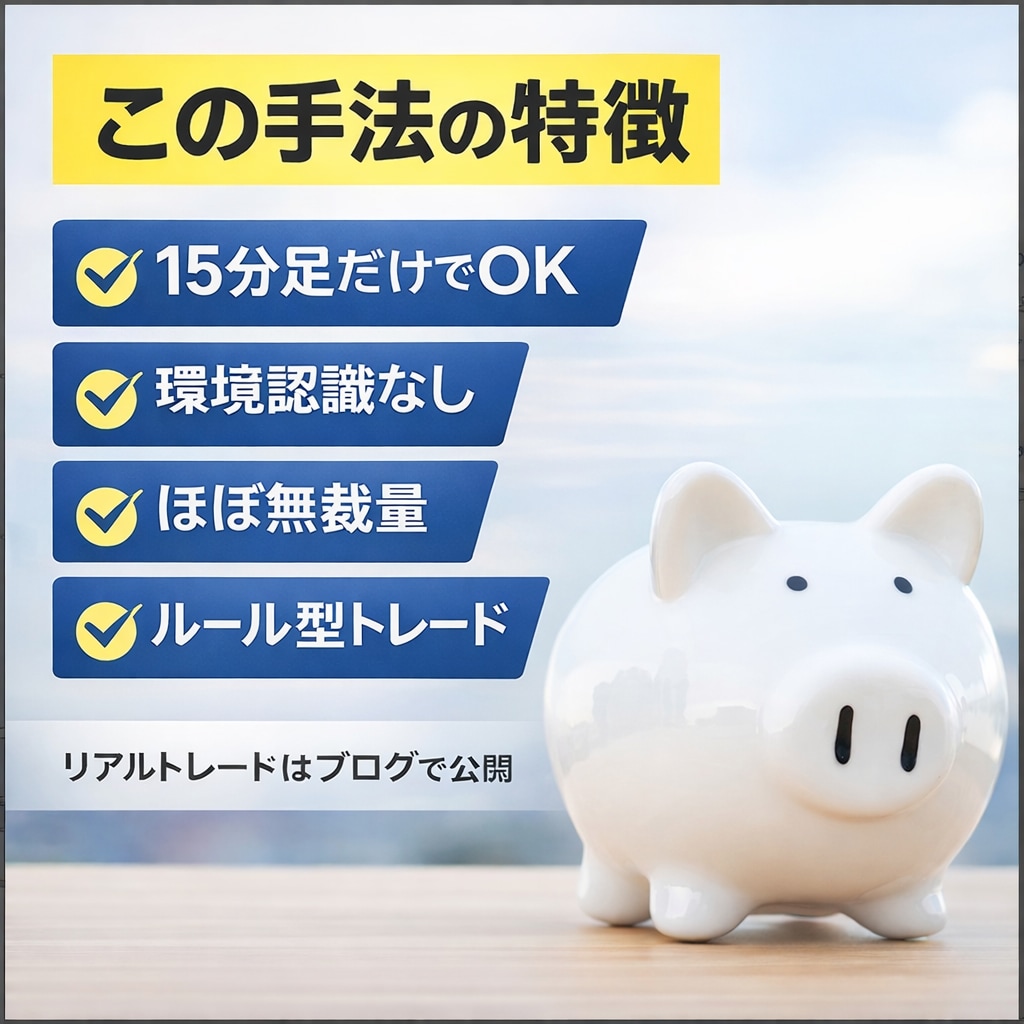 ほぼ無裁量の15分足FXデイトレ手法教えます ルール通りにトレードするシンプル手法！ イメージ2