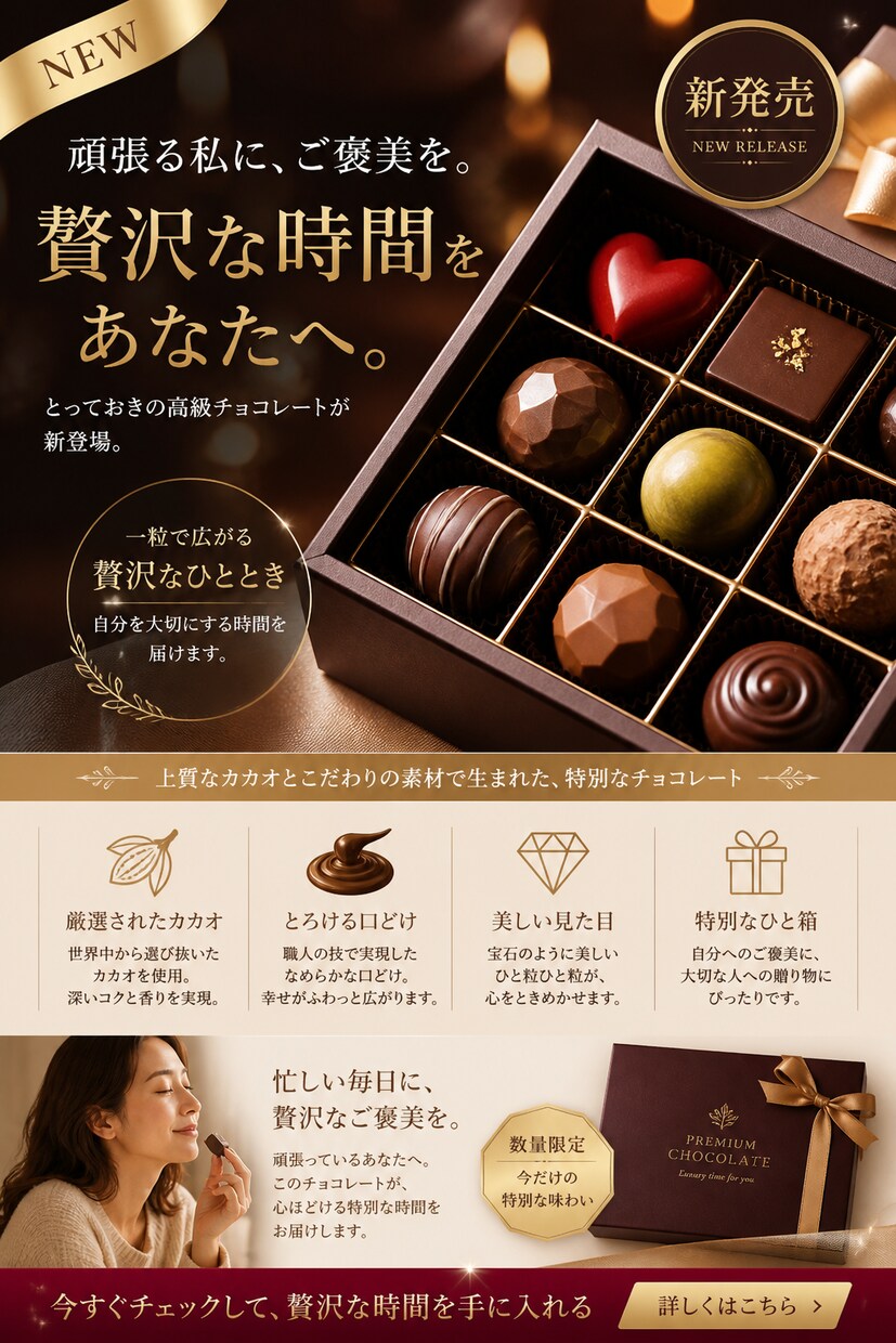 ご褒美チョコをオススメします 頑張っている貴方にご褒美チョコ イメージ2