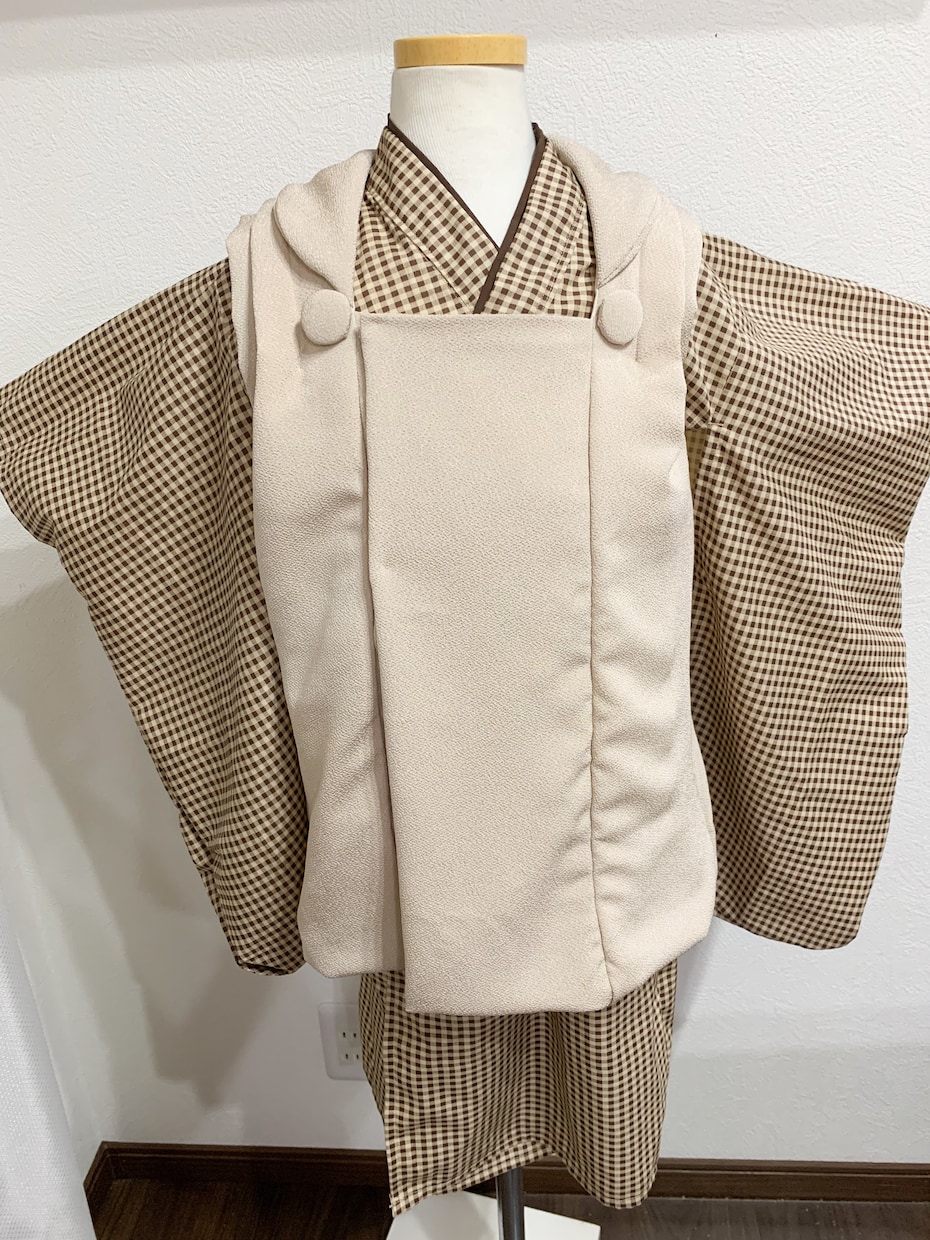 七五三3歳着物、兄妹お揃い服製作します 【持ち込み生地】セパレート着物3歳七五三／完全オーダーメイド イメージ6