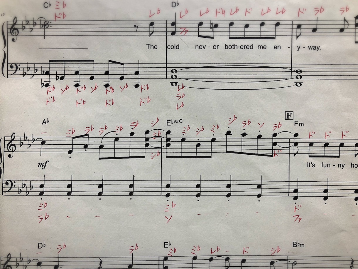楽譜に音名を記入いたします 音楽教室講師が、正確に・楽しく演奏できるようお手伝いします。 イメージ2