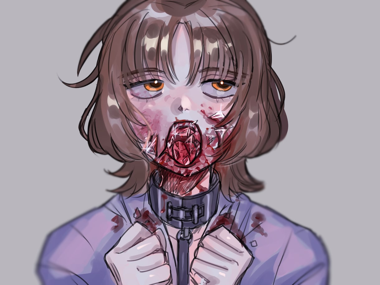 小説の挿絵、表紙をお描きします 可愛くてグロテスクなイラストで目を惹きましょう！ イメージ7