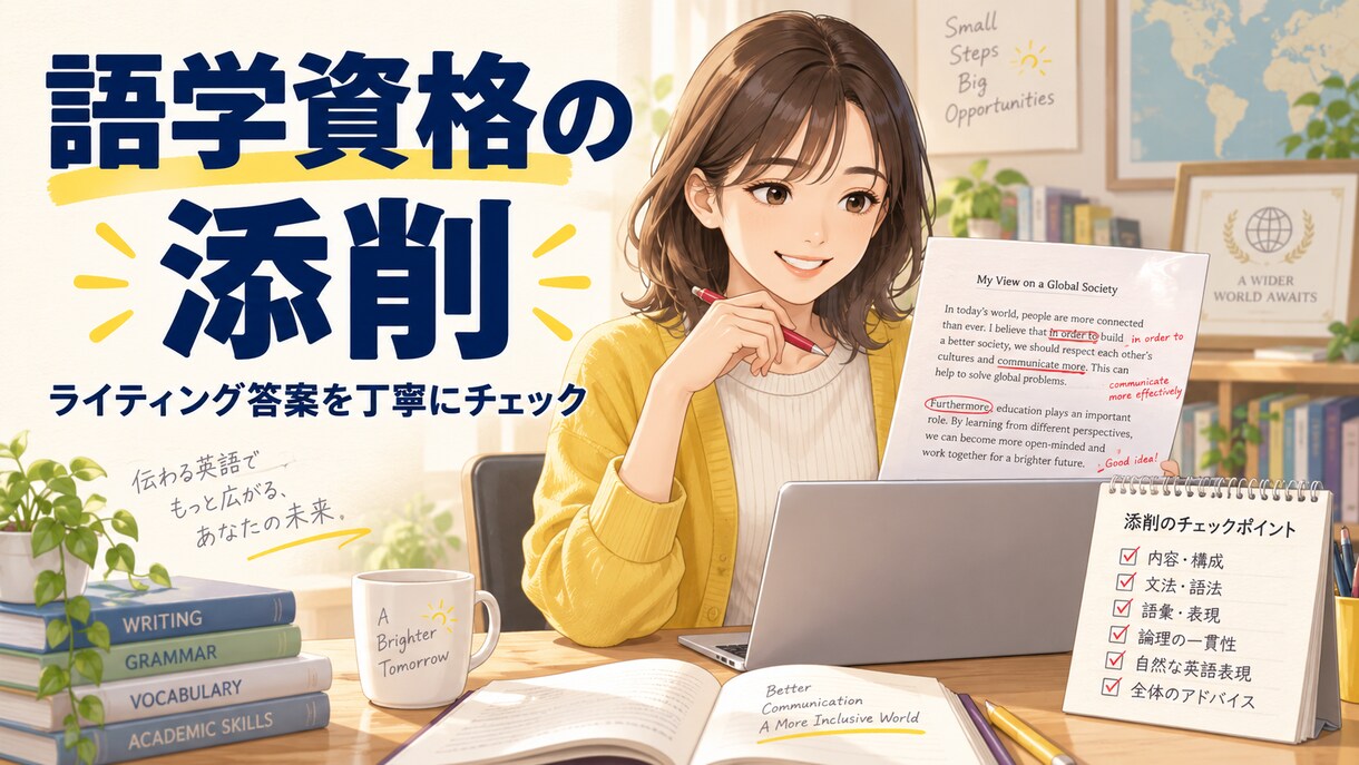 英作文・英文和訳を添削します IELTS7.5・留学経験を活かして英文を丁寧に添削 イメージ3