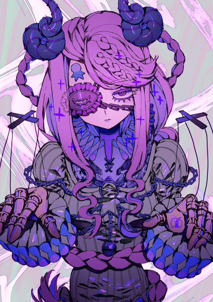 可愛い女の子のイラストを描かせていただきます 可愛い・ちょっと不気味な雰囲気のイラストが得意です イメージ4