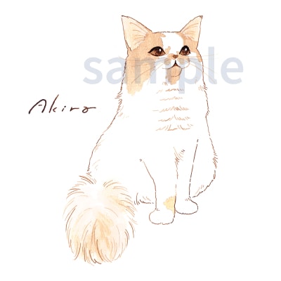 ペット似顔絵◆うちのこイラストお描きします おなまえ付き★インク１色でおしゃれにカッコかわいく イメージ5