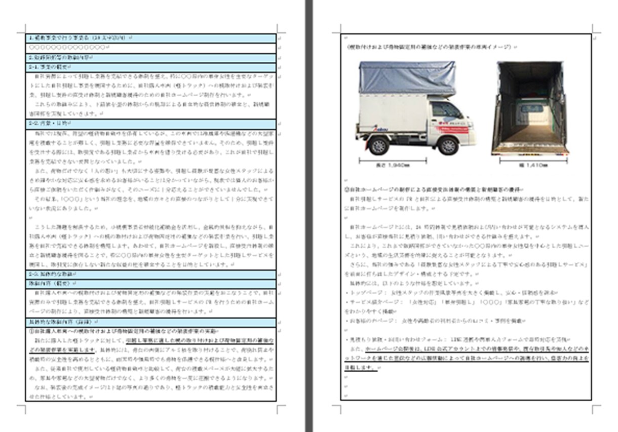 軽貨物運送業★持続化補助金採択書類をお譲りします 採択済みの事業計画書を【テンプレート】としても利用できます！ イメージ5