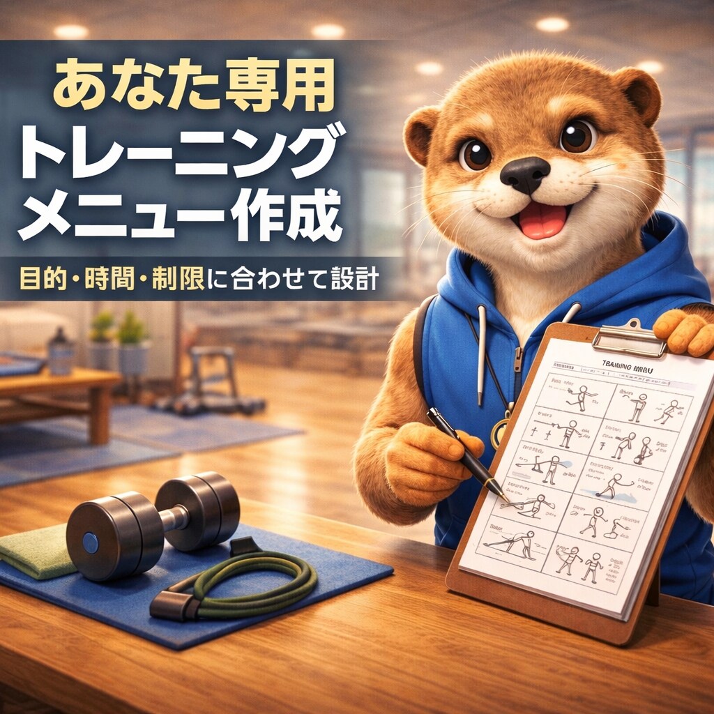 目的別・制限対応｜最適トレーニングメニュー作成ます 経験ベースで無理なく続く内容設計 イメージ1