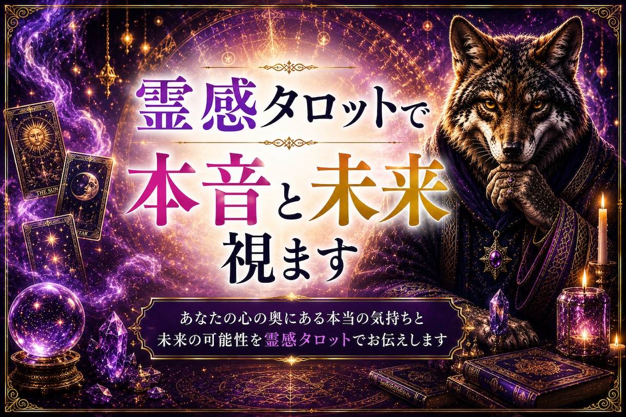 購入前に無料相談可。霊感タロットで本音と未来視ます 合わなければ購入不要。まずは気軽にご相談ください イメージ1