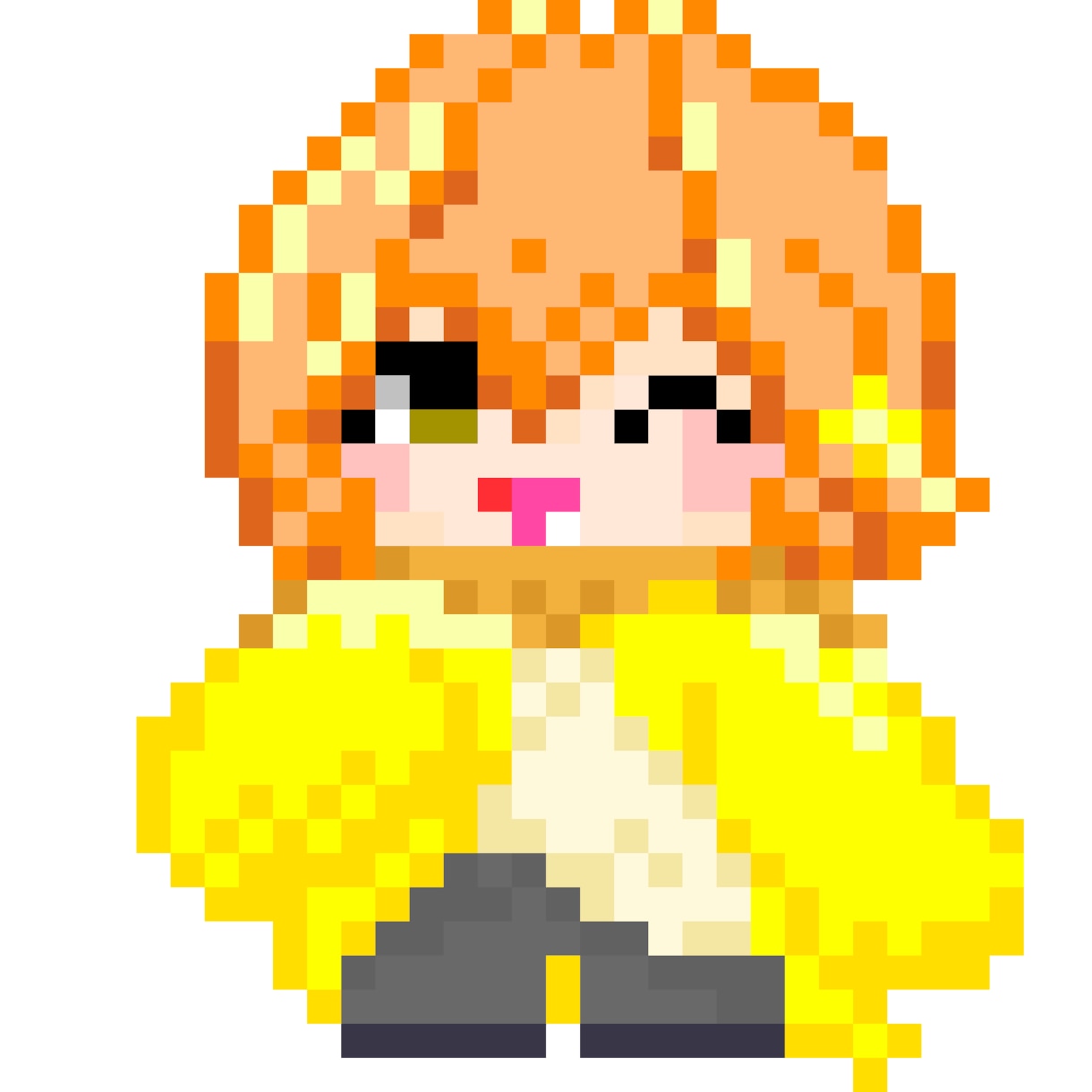 人間キャラを32×32のドット絵作成します 2頭身のかわいいデフォルメドットを描きます！ イメージ1