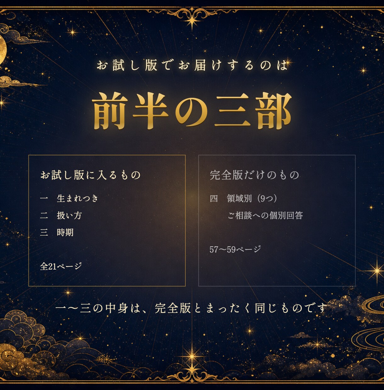 お試し版・四柱推命であなたの取扱説明書を作ります 生まれつき・扱い方・時期を、根拠つきでお届けします イメージ5