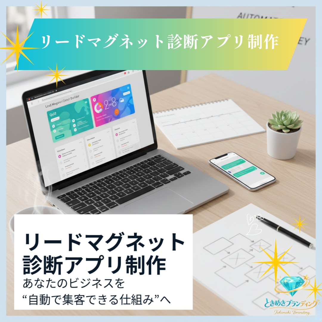 あなたのビジネスを自動で集客できる仕組みに変えます リードマグネット診断アプリ制作サービス（モニター） イメージ1