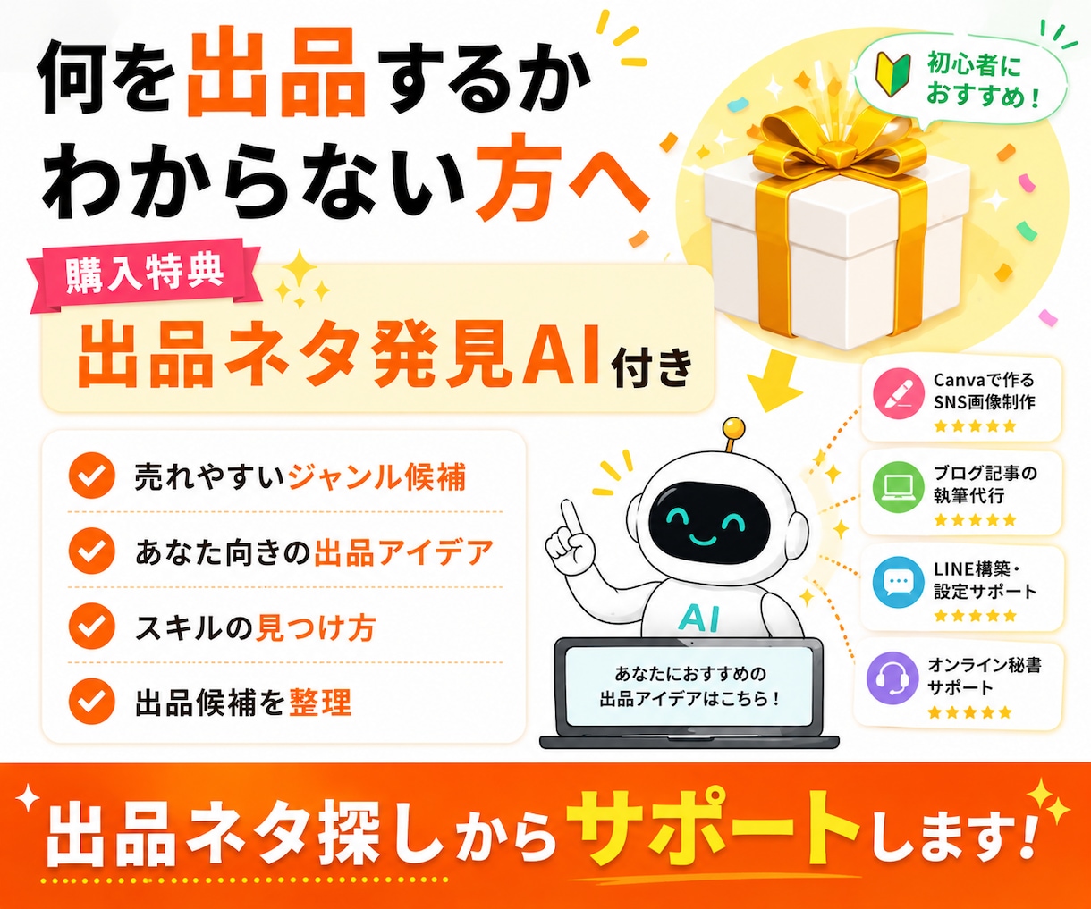ココナラ出品ページ作成AIツールをお渡しします ココナラ初心者/初出品/副業/出品文が書けない方へ イメージ6