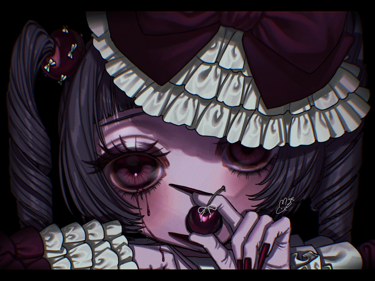 アイコンや動画のサムネイルなどを作成します ダークでかわいらしいイラストを描きます。 イメージ9