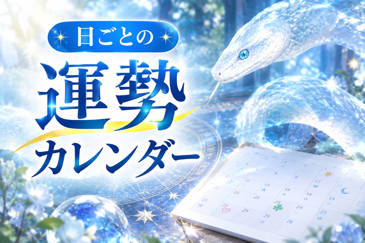 蛇神の気で視る｜1か月の毎日の運勢をお届けします 1ヶ月分の運勢カレンダーで開運の道に！ イメージ1