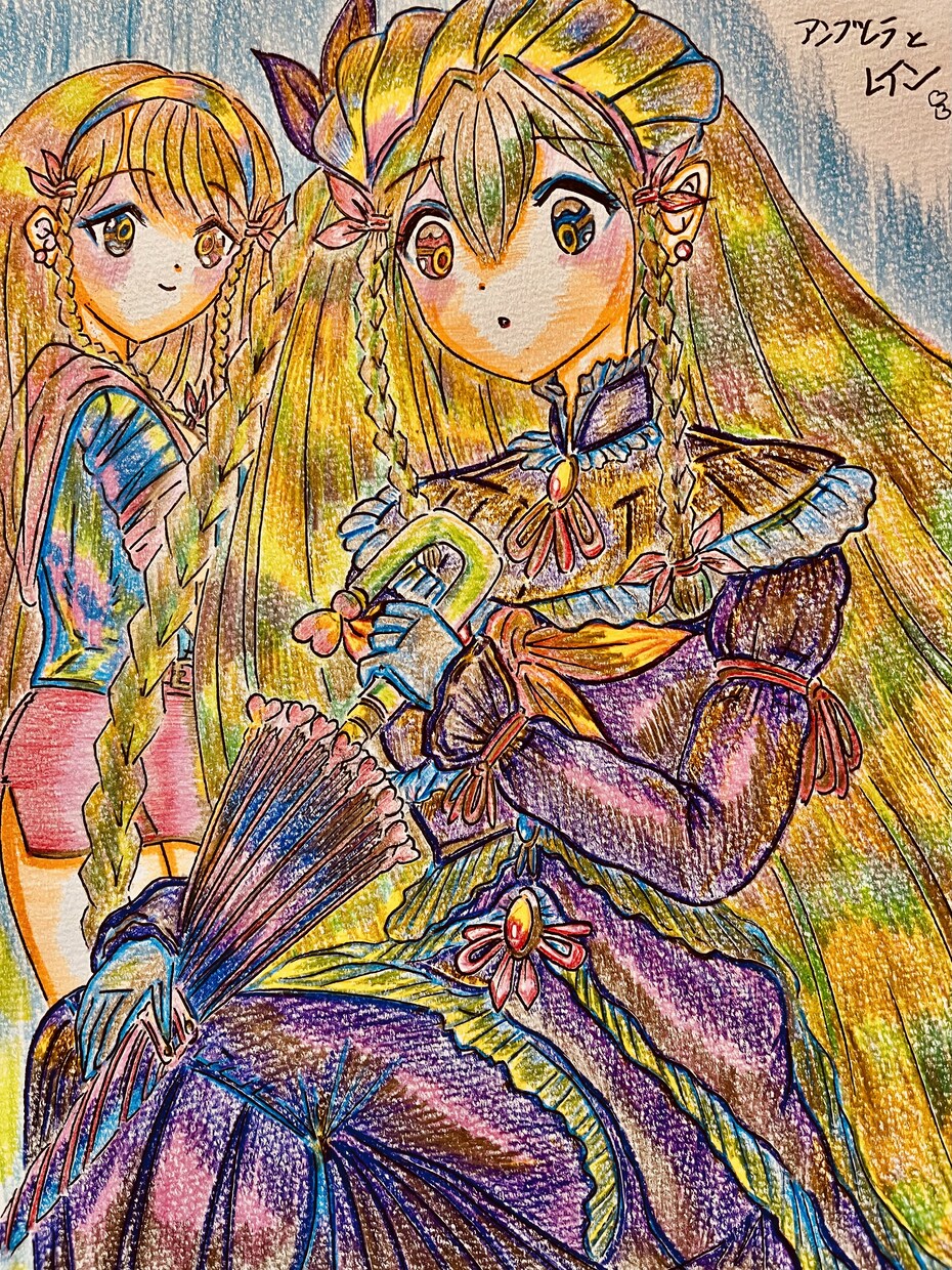 あなたのオリジナルヒロイン手描きします 全てアナログ手描き、色鉛筆仕上げでお届けします。 イメージ5