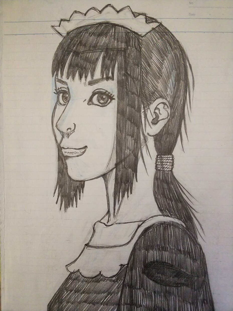 人間、人物の顔中心イラストを描きます モノクロで、リアルな顔イラスト描きます。 イメージ1