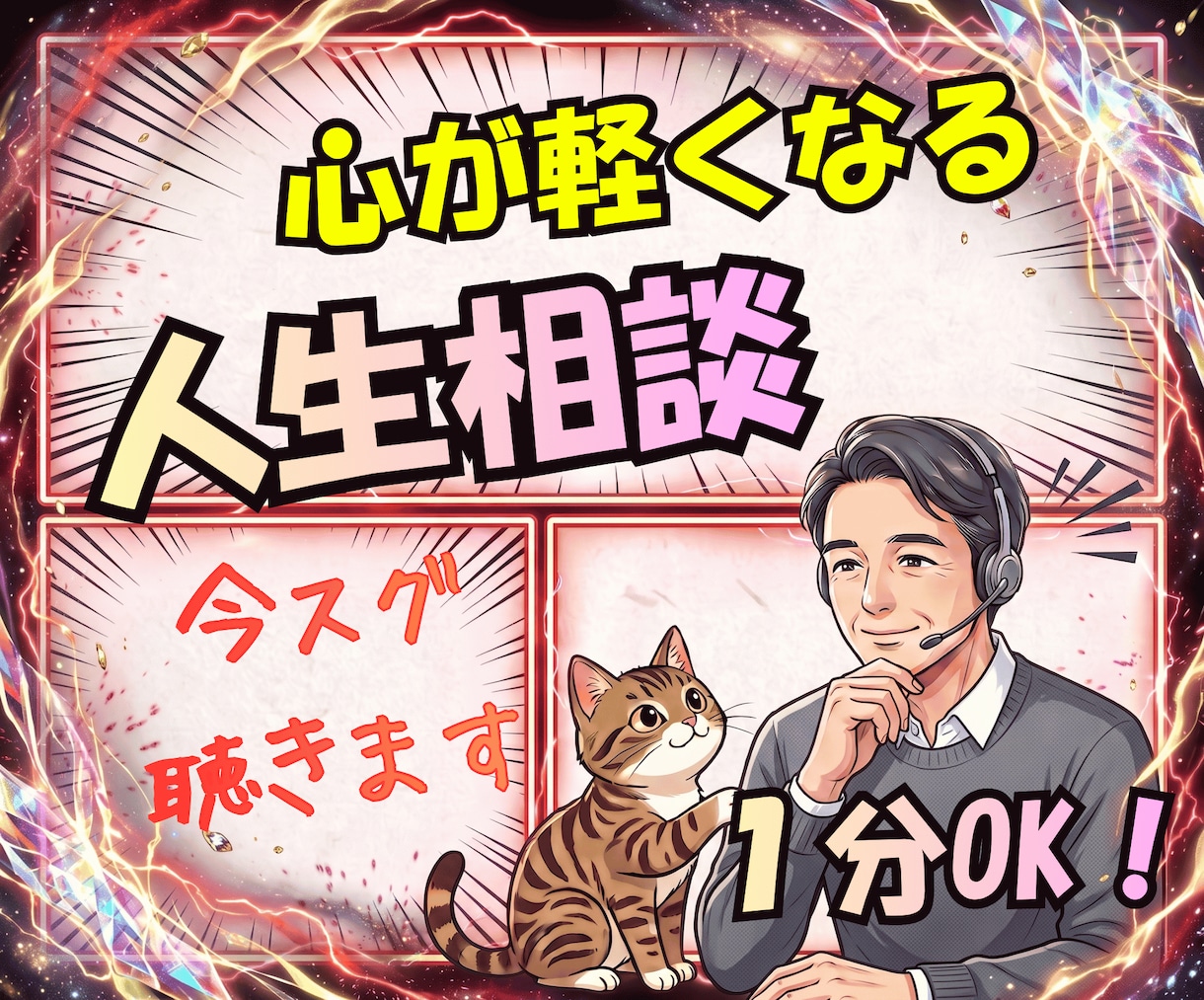 今すぐ１分OK！人間関係の悩み☘️心が軽くなります 職場・家庭・友人などの人間関係の相談⭕️何でも話してスッキリ イメージ1