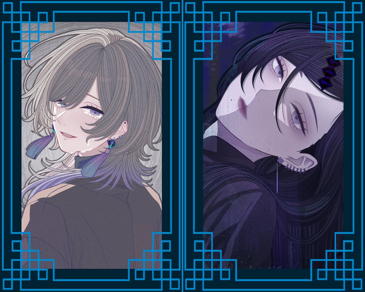 華やかで落ち着いた雰囲気のイラストをお描きします 線や配色に特徴のある繊細な目を引くイラストを制作します イメージ7