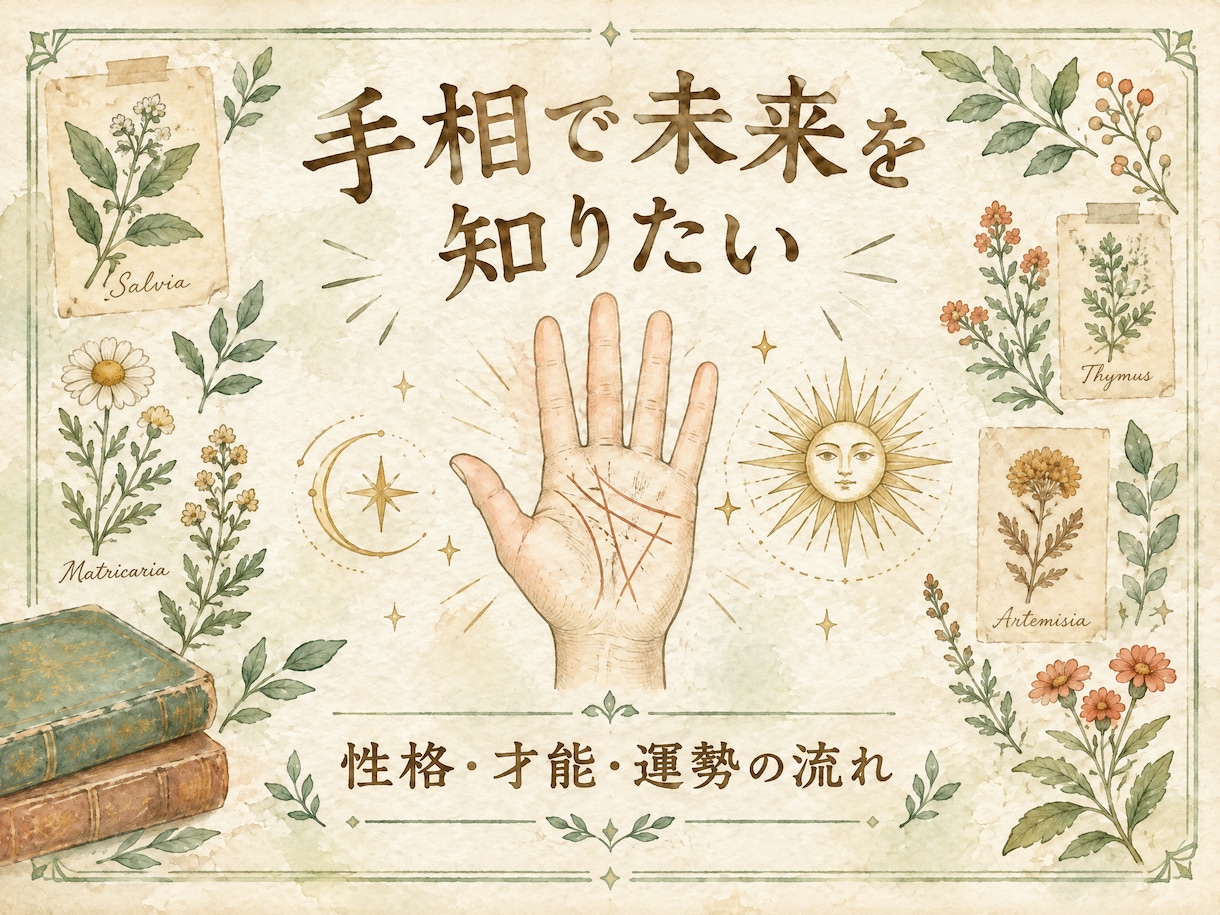 手相鑑定｜これからの可能性を手相から読み解きます あなたの才能と可能性、手のひらから丁寧に鑑定 イメージ1
