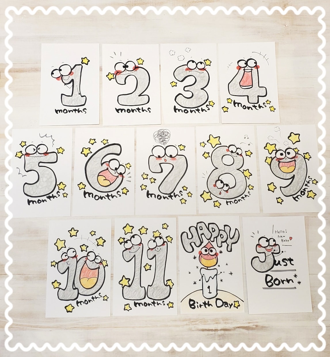 オリジナルマンスリーカードお作りします 大切なお子様に世界で一つだけのオリジナルマンスリーカードを♡ イメージ3