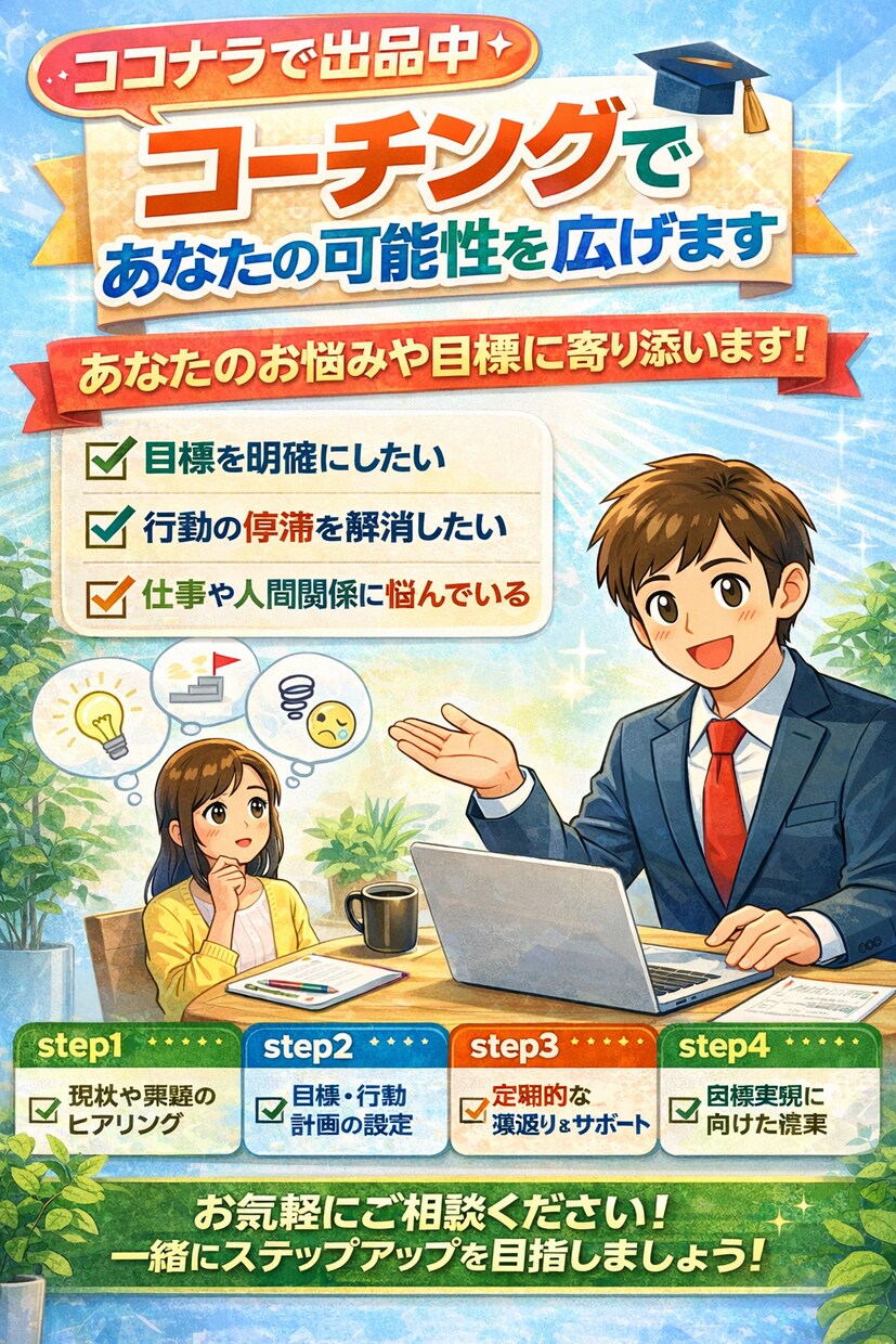 モヤモヤを言語化し行動まで落とし込みます 思考整理コーチング～考えてるだけの状態、終わらせましょう～ イメージ1