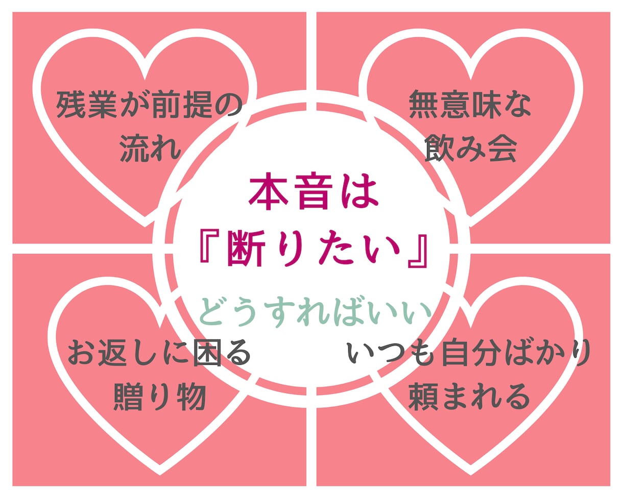 人付き合いをラクにする✨断る勇気と方法を伝授します 【断りたい】お誘い│ランチ│飲み会│結婚式│贈り物│頼まれ事 イメージ2