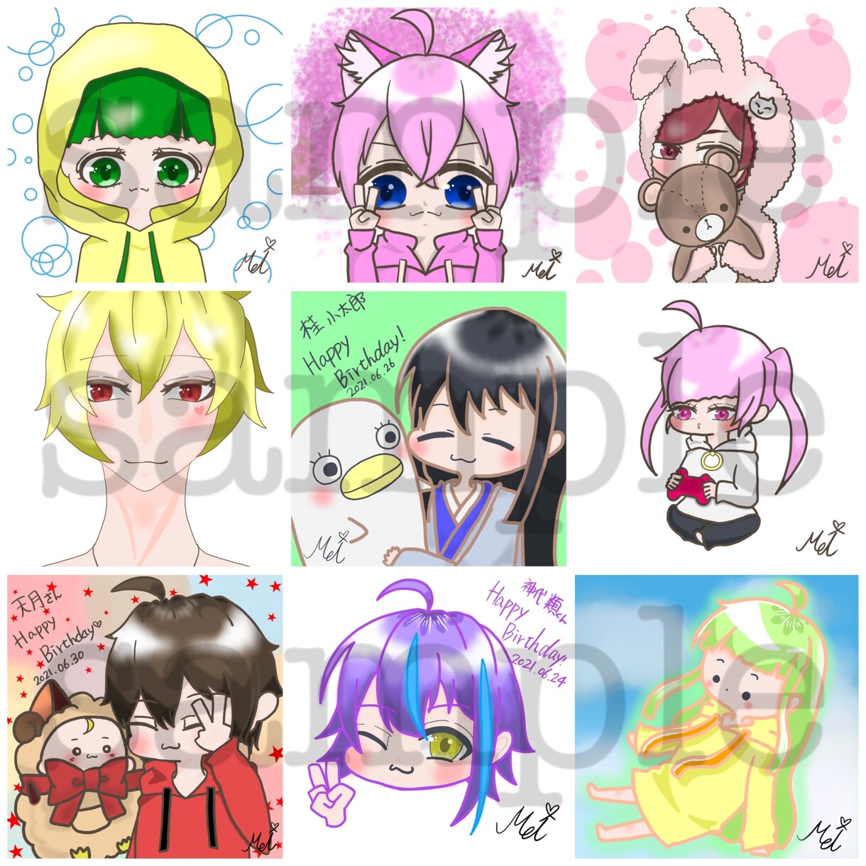 SNS用のアイコン作ります 1枚1枚大切に描かせていただきます！ イメージ4