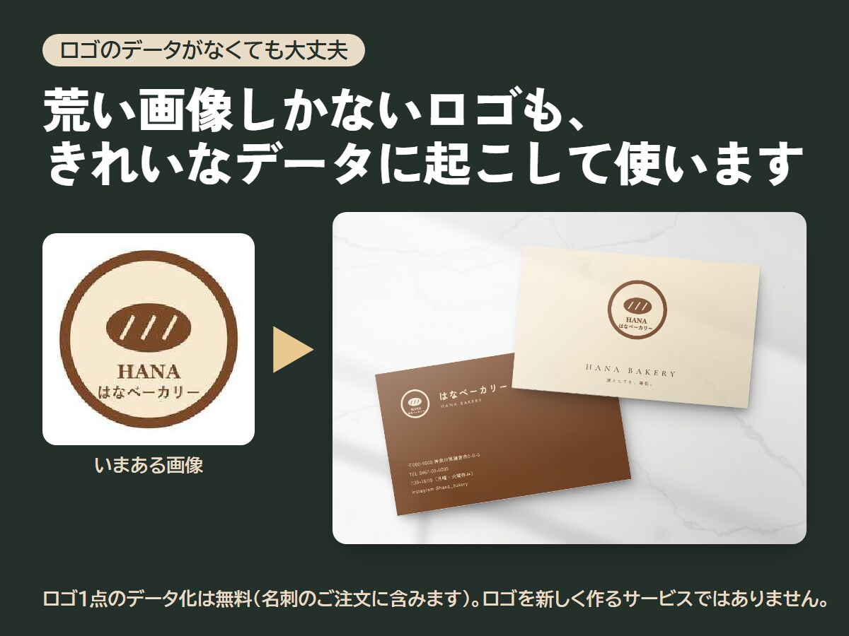 名刺・ショップカードを上品にデザインします 2案から選べる｜印刷用PDF・QRコード作成も無料 イメージ4