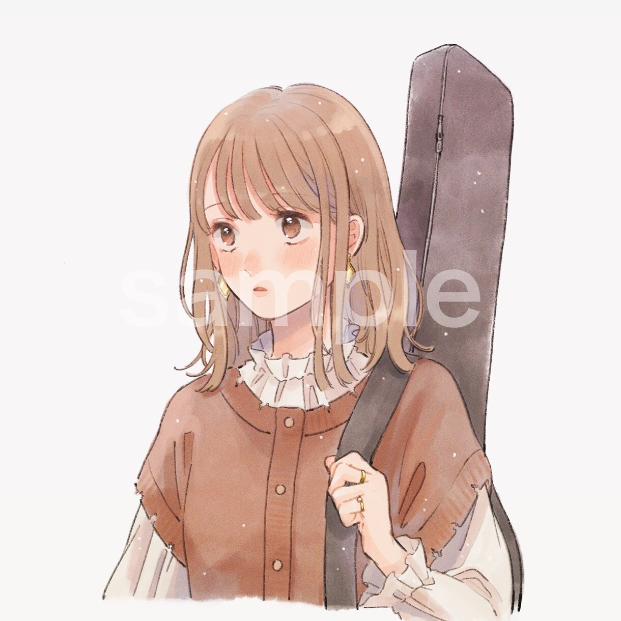 SNS用アイコンイラスト作成致します 柔らかい雰囲気の可愛い女の子や男の子のイラスト イメージ2