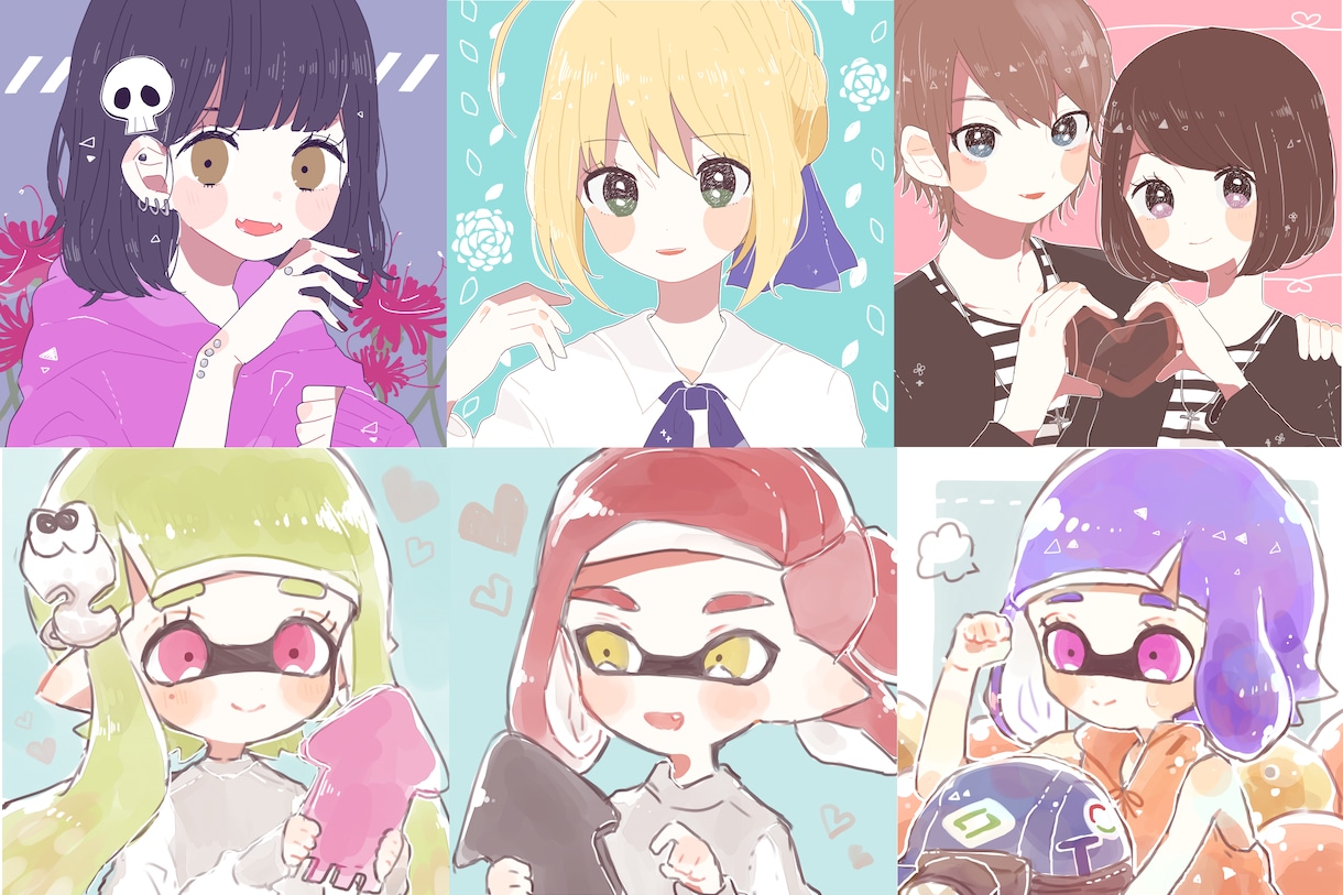 受付中｜ゆるふわきらきらイラストお描きします お洒落で女の子らしいデザインでお届けします＊ イメージ4