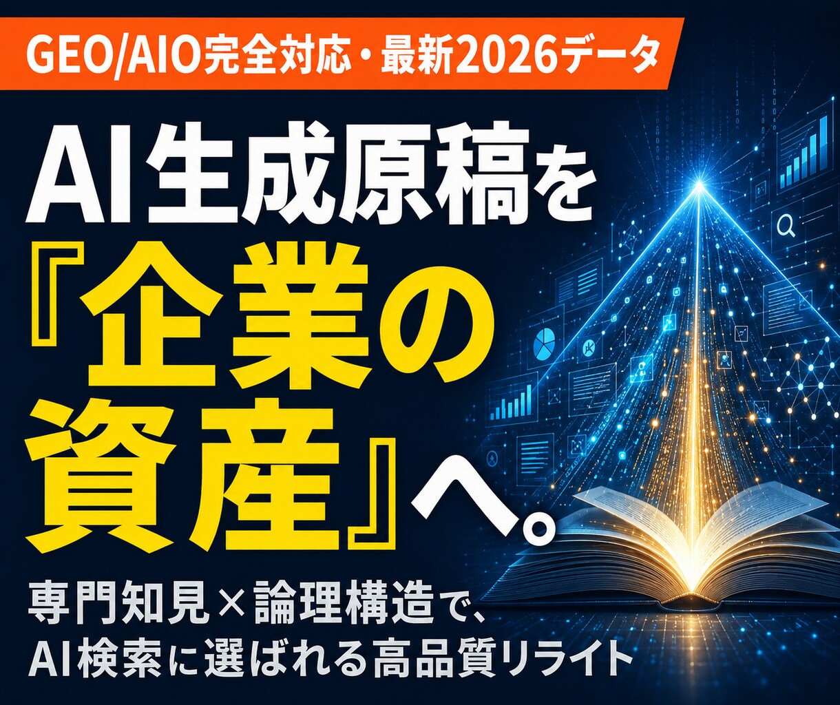 AIライティングで記事・コンテンツを作成します AIディレクションで質の高い「読まれる記事」を！ イメージ1