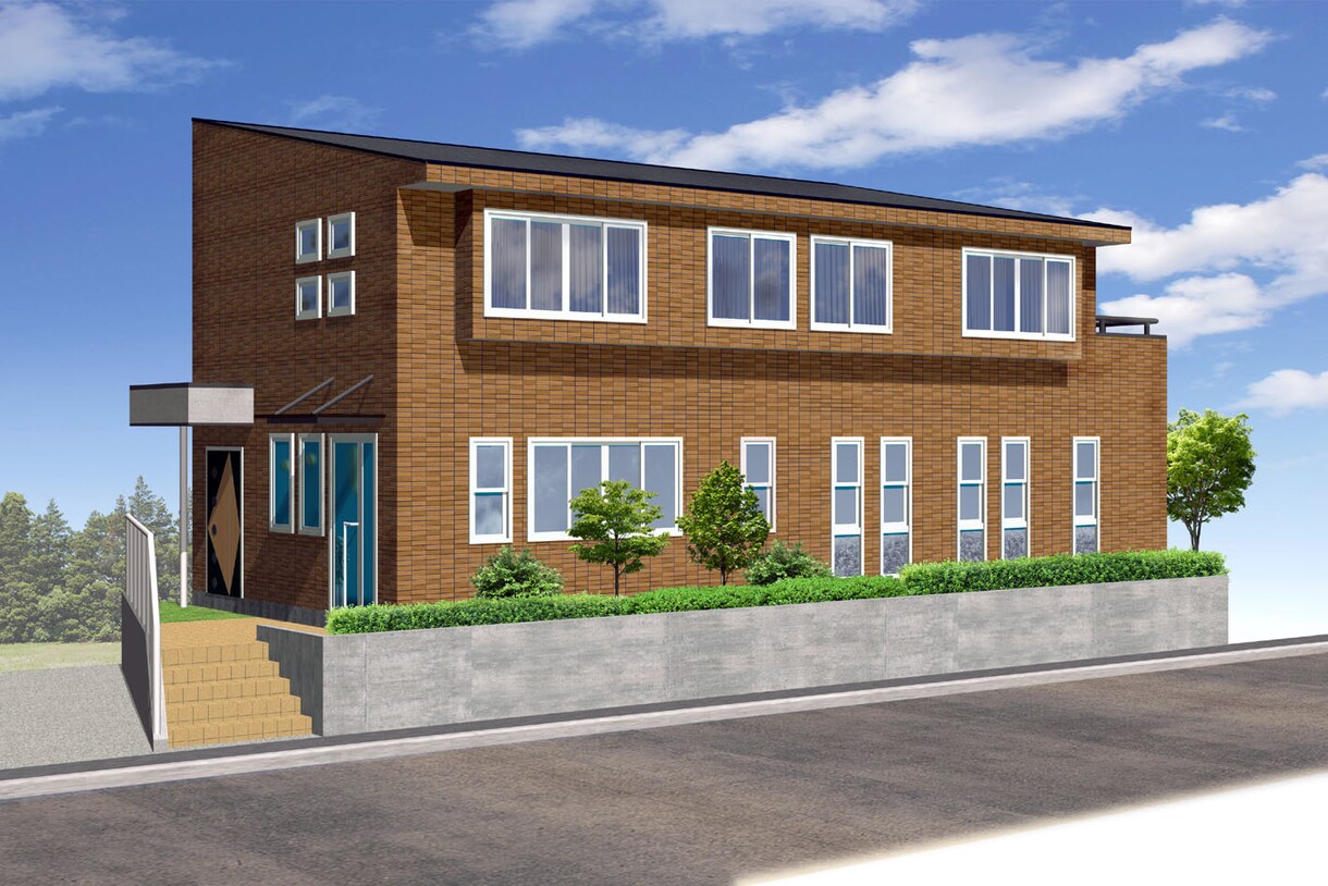 住宅の外観パースを作成します 3DCGを活用して建物の完成予想図を作成します。 イメージ2