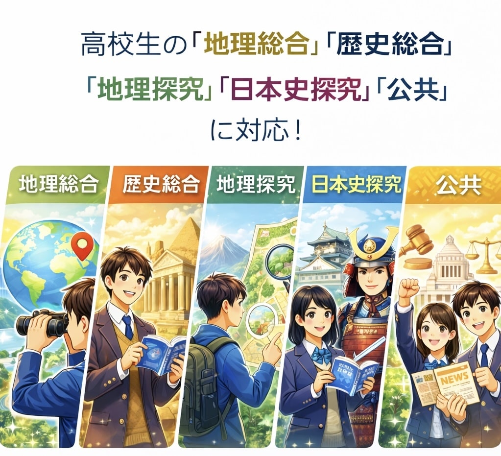 高校生対象の社会系科目のオンライン家庭教師をします 定期試験成績アップ・共通テスト対策に対応！ イメージ1