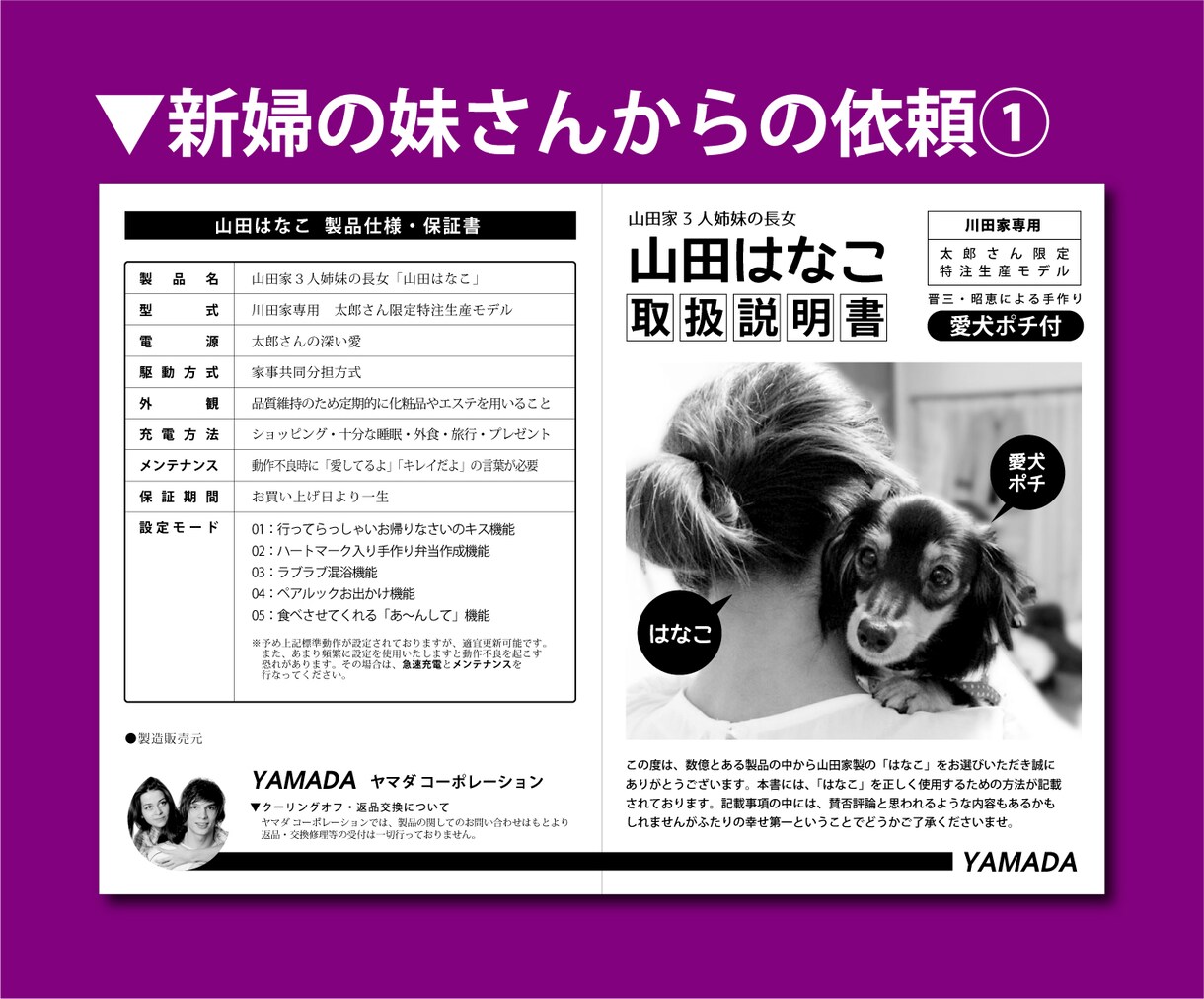 新郎・新婦のトリセツ！つくります 自虐ネタで、パーティを盛り上げるアイテムに。 イメージ2