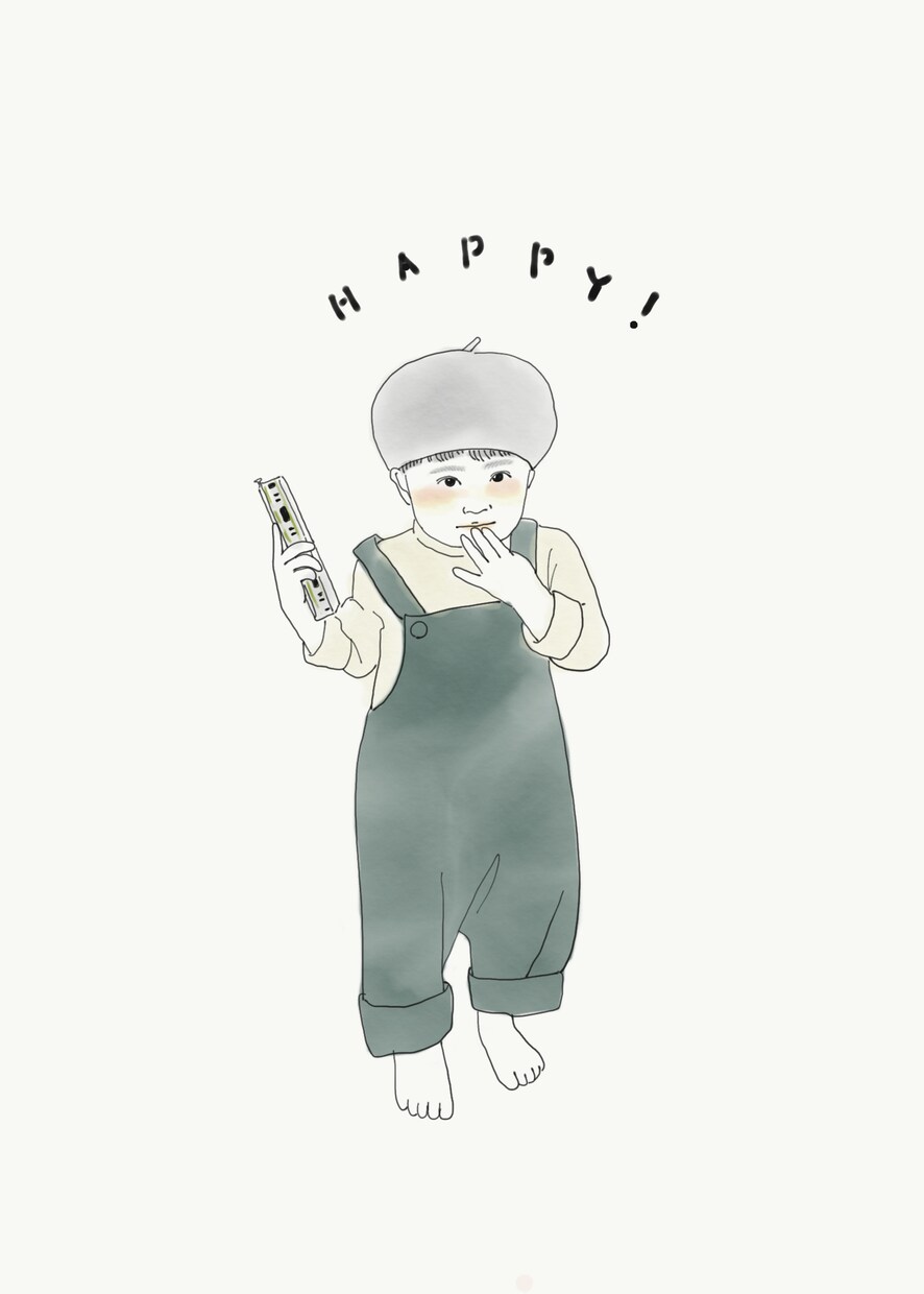 写真からオシャレな雰囲気の似顔絵イラストを描きます 水彩風の着色で手描き感が可愛いイラストです。ポストカードなど イメージ3